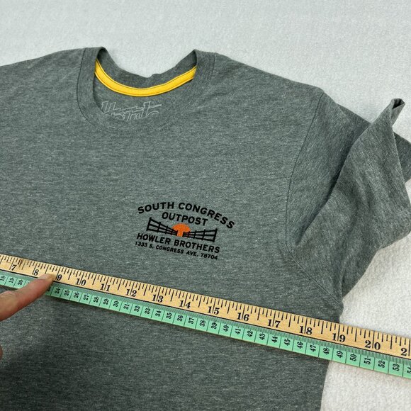 Howler Bros T-Shirt Mens S Heather Gray South Congress Outpost Austin Texas RARE - Picture 7 of 9
